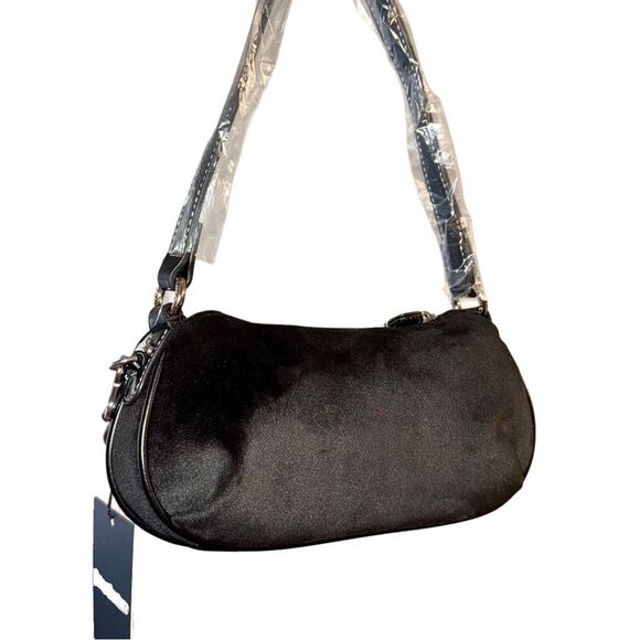 Juicy Couture UK Black Velour Twig Narrative Small Hobo Shoulder & Crossbody Bag - Picture 3 of 11